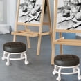 thumbnail image 5 of Sahpxhe Step Stool Low Stool with Castor Wheeled for Home,360° Rolling Lightweight Plastic Mobile Seat,Multi-Use for Shoe Changing,Sewing,Diy Black, 5 of 9