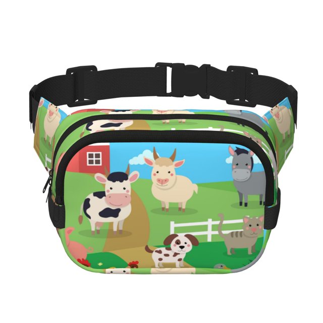 Easygdp Farm Animals Fanny Packs para Mujeres y Hombres, Bolsa de Cinturón, Bolsos de Cruz para Trabajo/Correr/Senderismo