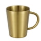 thumbnail image 5 of Taza de café con asa de acero inoxidable reutilizable de 300 ml para picnic, viaje, té Oro, 5 of 6