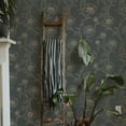 thumbnail image 5 of Tempaper Peonies Metallic Gold and Noir Floral Peel and Stick Wallpaper, 20.5" x 16.5', 5 of 9