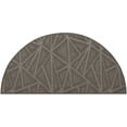 thumbnail image 1 of Indoor Outdoor custom size area rugs made in USA pattern Geometrical comes in Ten colors and Nine shapes rectangular,round,square,runners,oval,half round - Neutral, 27" x 54" Half Round Area Rugs, 1 of 1