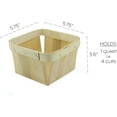 thumbnail image 6 of Cornucopia Brands Quart Wooden Berry Baskets (8-Pack); 5.75-Inch Square Vented Wood Boxes for Fruit Picking, Easter or Arts & Crafts, 6 of 9