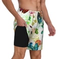 thumbnail image 3 of Haiem Floral Vintage Mens Swim Trunks with Compression Liner 2 in 1 Swimming Shorts Stretch Swimwear Quick Dry,Board Shorts-Medium, 3 of 9