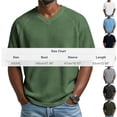 thumbnail image 4 of Maean Mens Basic Tee Short Sleeve Baggy Textured Shirts V Neck Casual Summer Solid Color Fashion Tshirts, 4 of 6