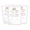 thumbnail image 1 of Inkdotpot 30 Cartes d'Invitation Style à Remplir pour Baby Shower Hippopotame Fille Révélation de Sexe Invitations Vierges, 1 of 7