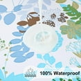 thumbnail image 3 of Round Fitted Tablecloth with Elastic Edge, 100% Waterproof Oil Proof Plastic Table Cover, Vinyl Flannel Backed Tablecloth Fits 36"-44" Round Tables for Dinner, Outdoor, Picnic, Black, 3 of 6