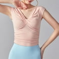 thumbnail image 4 of Hvot&aat Women's Sexy V Neck Slim Fit T Shirt Soft Sleeveless Twist Front Blouse Summer Solid Color Wrap Tops, 4 of 5