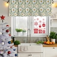thumbnail image 5 of White Daisy Curtain Valances for Windows, Kitchen Valance Window Treatments Panel 2 Pack, Sage Green Botanical Flowers Floral Country Rod Pocket Short Curtains for Bathroom Bedroom 42 x 12 Inch, 5 of 8