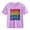 Purple, variant on Kids Love Rainbow T-Shirt | Girls Short Sleeve Cotton Casual Top with Positive Slogan Blue,Size 7 T