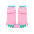 thumbnail image 2 of INSPIRE CHIC Unisex Ankle Length Rabbit Letters Print Stretchy Toe Socks Youth Shoe Size 9-11/Age 3-4 years Pink, 2 of 2