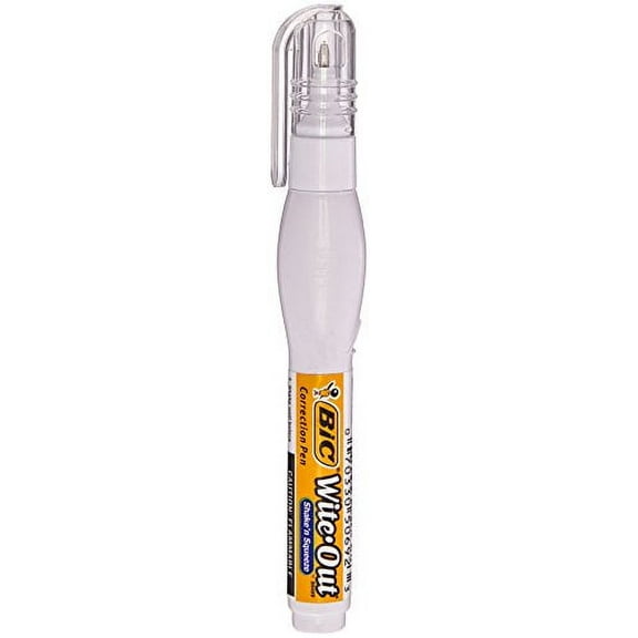 BIC Wite-Out Brand Shake 'n Squeeze Correction Pen, White, 1-Count WOSQP11