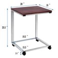 thumbnail image 2 of Costway Coffee Tray Sofa Side End Table Lap Stand TV Snack Ottoman Couch Room Rolling, 2 of 10
