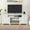White, variant on Uforic 70'' Farmhouse TV Stand with 2 Shelves, Suitable for TVs up to 80'', Gray