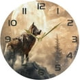 thumbnail image 5 of Dreamtimes Wall Clock Wolf 10 Inch Silent Non Ticking Quality Quartz Battery Operated Digital Round Easy to Read for Home Office Kitchen Decorative, 5 of 7