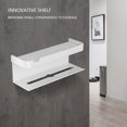 thumbnail image 5 of Portarrollos de papel higiénico montado en la pared sin taladro para baño (blanco), 5 of 5