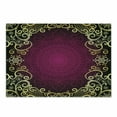 thumbnail image 1 of Mandala Cutting Board, Vintage Frame with Curls Snowflake Motifs Abstract Retro, Decorative Tempered Glass Cutting and Serving Board, Small Size, Pale Yellow Fuchsia, by Ambesonne, 1 of 1