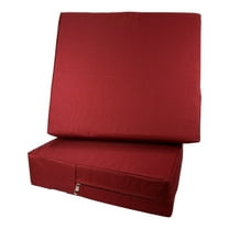 4 Pack Savvy Red Water-resistant Covers 18"x16"x4" for Outdoor Patio Seat Cushions