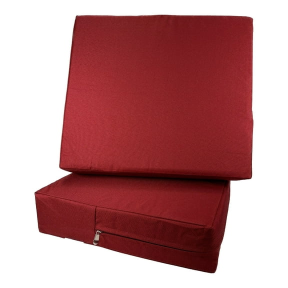 6 Pack Savvy Red Water-resistant Covers 20"x18"x4" for Outdoor Patio Seat Cushions