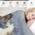 thumbnail image 3 of Orinice  Horse Blanket Funny Beautiful Animal and Floral Throw Blankets Gifts for Girls Adults Lightweight Soft Fleece Cozy for Sofa Couch Bed Room Party Cool Birthday Decor 50x60in 60x80in, 3 of 6