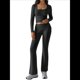 thumbnail image 2 of Conjuntos de Salón para Mujer, Conjuntos Casuales Y2K de 2 Piezas, Tops Cortos de Corta, Pantalones Acampanados con Pliegues y Chándales. Gris Oscuro L, 2 of 10
