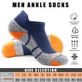 thumbnail image 3 of LWFBDTK Men’s Low Cut Ankle Socks, Breathable Cushioned Athletic Socks, 6 Pack, Fits Shoe Size 7-12, Blue, 3 of 7