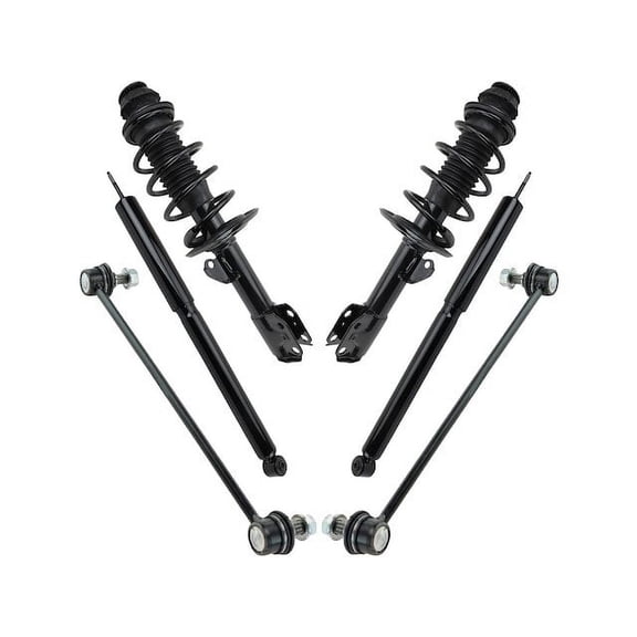 Front and Rear Shock Strut Coil Spring Sway Bar Link Kit 6 Piece - Compatible with 2011 - 2014 Scion xD 2012 2013