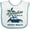 White and Blue, variant on Inktastic Paradise Beach in Delray Beach with Palm Trees and Car Boys or Girls Baby Bib