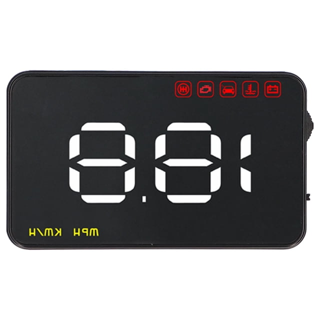 Head-Up Display Negro De Alta Definición Con Colorido Led Alfombrilla Antideslizante Proyector Hud Multifuncional Pantalla De Proyección De Búsqueda De Automóvil Para Obd2 / Euobd Yuarrent VI005867-00