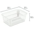 thumbnail image 2 of Sterilite Storage Basket, Versatile Open Plastic Bin, White, 2 of 8