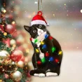 thumbnail image 2 of Christmas Cat Animal Pendant Christmas Tree Decoration Holiday Party Ornament, 2 of 6