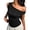 Black Polka Dot, variant on EMMIOL Women's Y2K Off Shoulder Sleeveless Polka Dot Ruched Tank Top - Casual Going Out Top