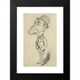 thumbnail image 2 of Claude Monet 13x18 Black Modern Framed Museum Art Print Titled - Caricature of a Man with a Large Nose (1855), 2 of 5