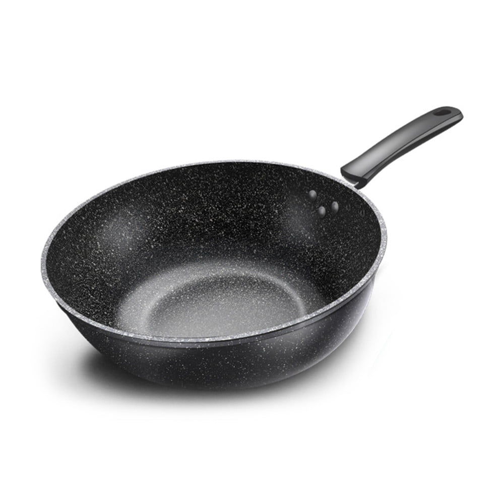 Frying Pan with Lid Non-Stick Granite Small Frying Pan Wok Multifunctional  Easy to Clean for Kitchen 3