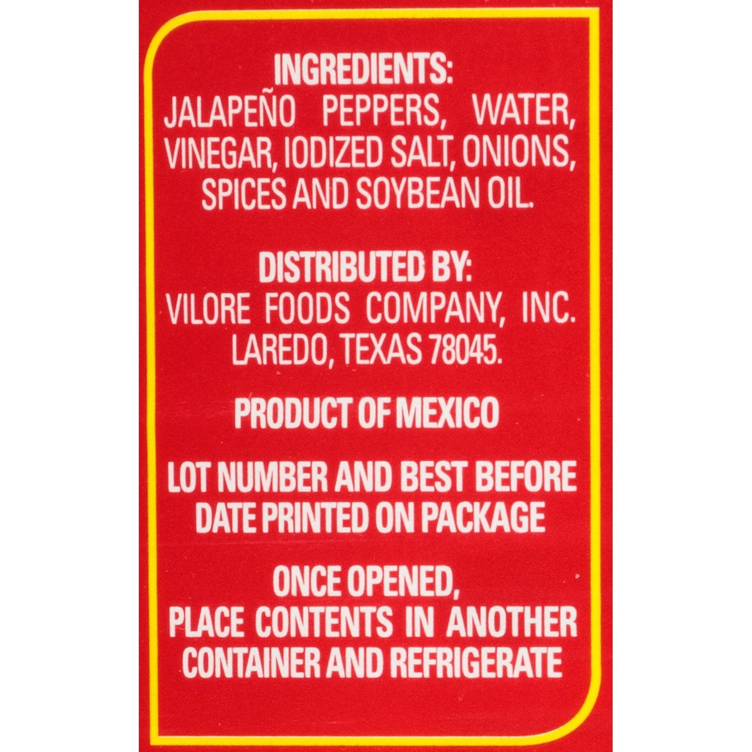 La Costena Pepper Jalapeno Nacho 10 100-Ounce Can