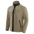 thumbnail image 2 of Men's NFL x Darius Rucker Collection by Fanatics  Tan New Orleans Saints Heavyweight Polar Fleece Full-Zip Jacket, 2 of 6