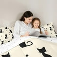 thumbnail image 4 of Feelyou Magic Cat Kitten Bedding Comforter Set 7pcs for Kids, Fashion Polkadots King Bedding Sets, Kawaii Animal Theme Reversible Bed Sheets, Microfiber Bedroom Decor, 4 of 7