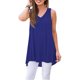 thumbnail image 5 of Guardurnaity Camiseta de mujer Camiseta sin mangas Camiseta con cuello en V Blusa Camiseta sin mangas V Chaleco de color sólido Vestidos Azul oscuro SG Guardurnaity AP003123-39, 5 of 6