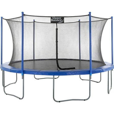 Machrus Upper Bounce 7.5 ft Round Trampoline Set with Safety Enclosure System – Backyard Trampoline - Outdoor Trampoline for Kids - Adults