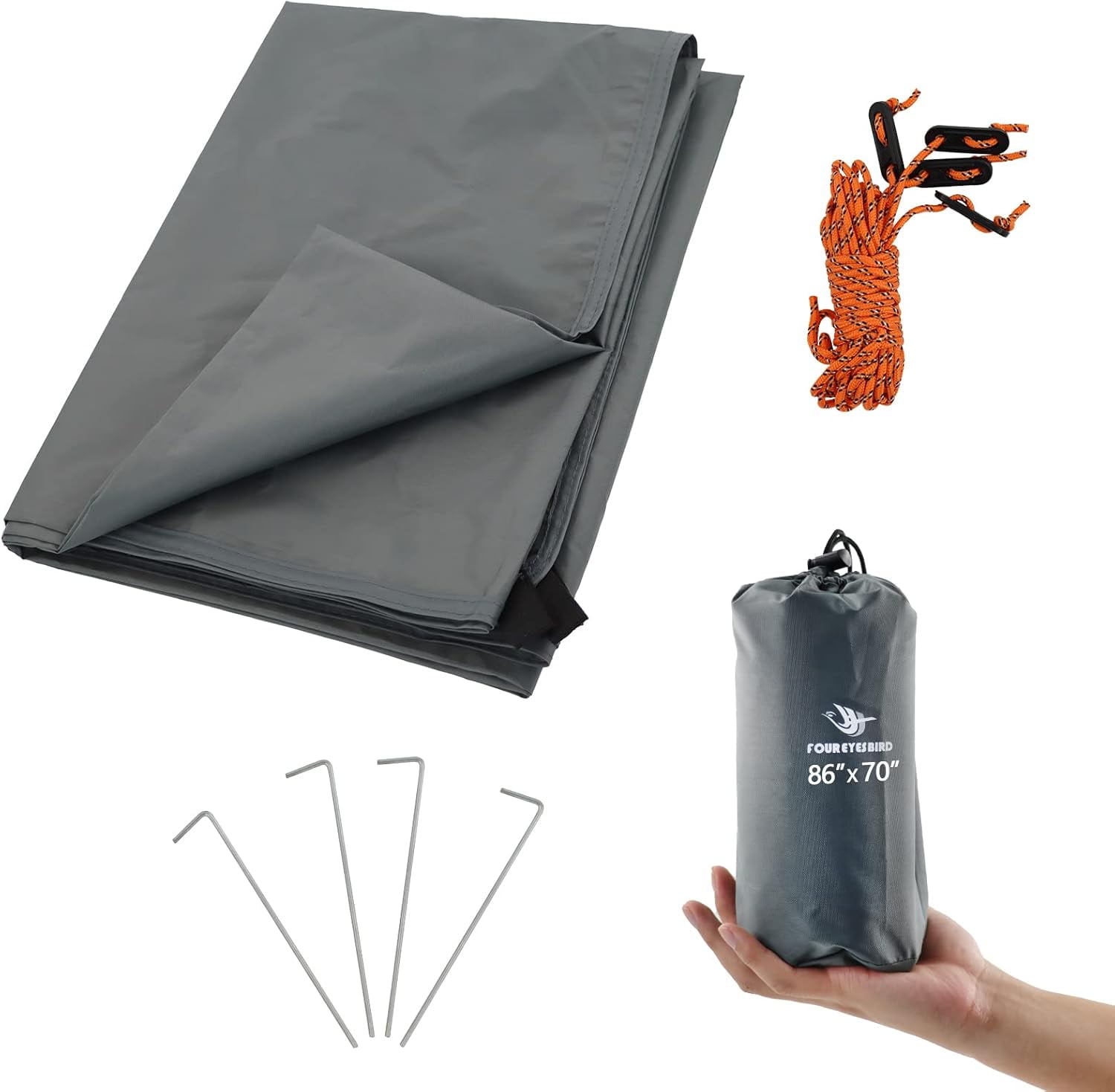 Outdoor Products Nylon Backpackers Tarp 5 ft x 7 ft Blue Walmart