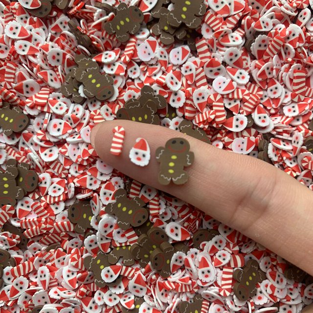 Adornos de arcilla polimérica para decoración de uñas, manualidades de flores para decoración de uñas, adornos de Navidad y Halloween, accesorios Diy, 20g por bolsa