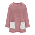 thumbnail image 5 of Women's Oversized Wool Sweater Winter Warm Fleece Pullover with Pockets, 5 of 9