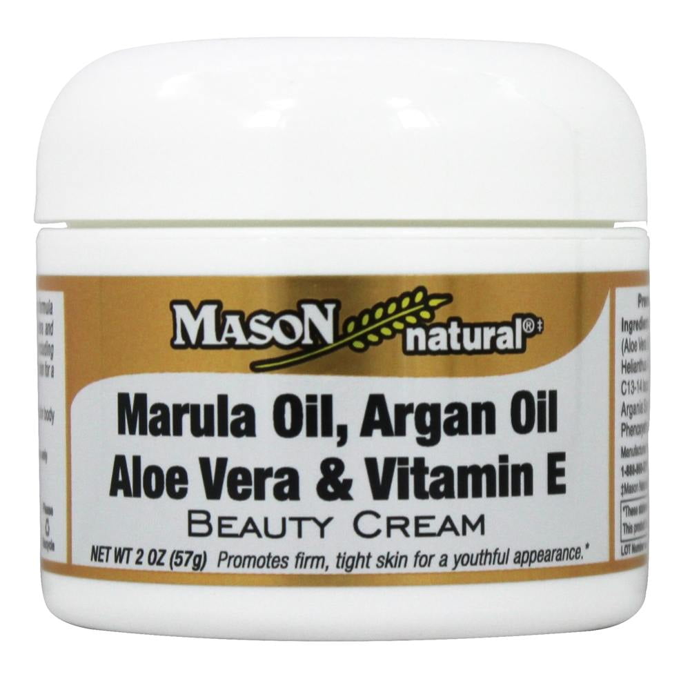 Mason Natural - Beauty Face Cream Marula Oil, Argan Oil, Aloe Vera and ...