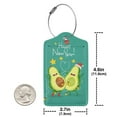thumbnail image 4 of Disketp 4 Pcs Luggage Tag For Suitcase,Funny Avocado Leather Baggage Tag With Stainless Steel Loop Privacy Cover For Women Men Girls, 4 of 5