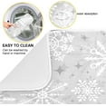 thumbnail image 4 of Dish Drying Mat for Kitchen Counter 18 x 16 Inch Christmas Silver Snowflake Microfiber Dish Mat Drying Pad Absorbent Dishes Pad Dish Drainer Rack Mats, 4 of 7