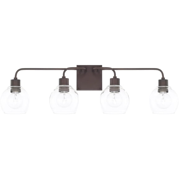 Capital Lighting 120041-426 Tanner 4 Light 34" Wide Bathroom Vanity Light - Bronze