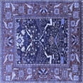 thumbnail image 1 of Ahgly Company Indoor Square Oriental Blue Industrial Area Rugs, 5' Square, 1 of 4