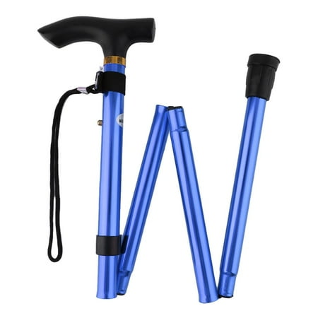 Easy Grip Wooden Handle - Travel Adjustable Folding Canes and Walking Sticks for Men and Women Aluminium Alloy Easy Grip Handle for Arthritis Seniors Disabled and Elderly