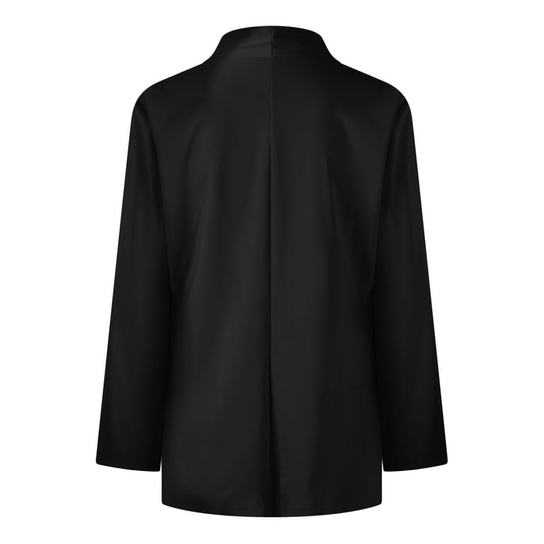 Women's Casual Blazer Jackets Long Sleeve Buttons Open Front