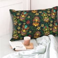 thumbnail image 4 of Pofeuu Mask Tropical Flower Print Polyester Microfiber Plush Pillowcases, Super Soft and Cozy Pillow Case Covers with Envelop Closure（Pillow core not included）-14"x20", 4 of 6