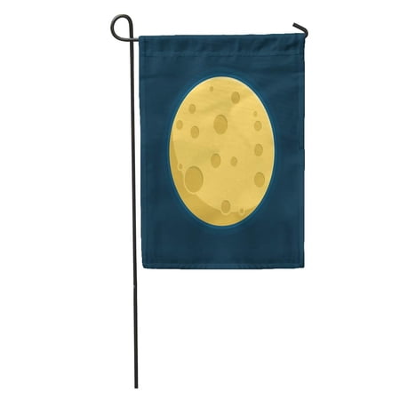 SIDONKU Moon in Flat Dasign Night Space Astronomy and Nature Gibbous Garden Flag Decorative Flag House Banner 28x40 inch